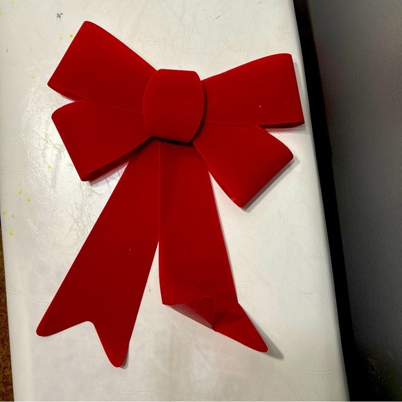 Vintage Handmade Red Bow Ornament - Picture 4 of 4